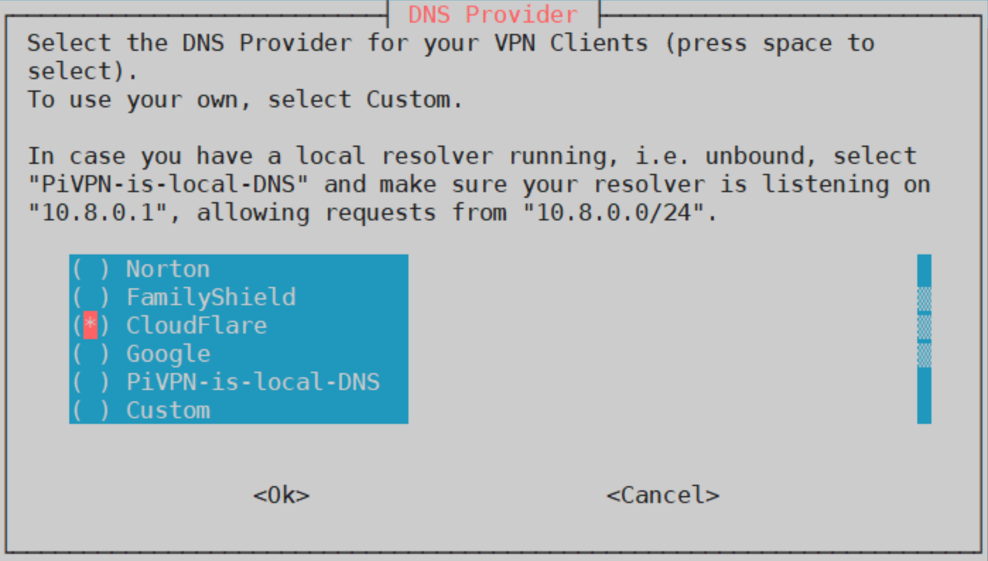 PiVPN ölçüsü Açık kaynak VPN sunucularının kurulumu ve yapılandırması için bir yazılım_13